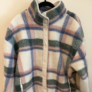 Fabletics Plaid Teddy Jacket